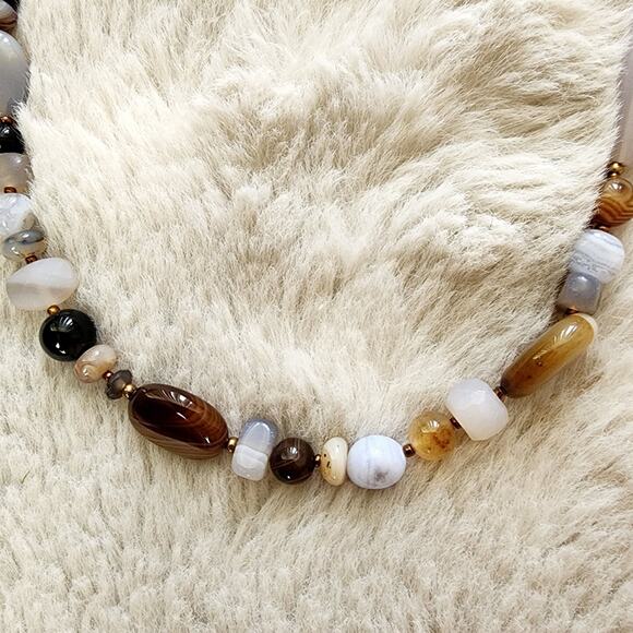 Peyote Bird 23" Multi-Color Crystal Beaded Genuine Gemstone Necklace NEW - Picture 2 of 9